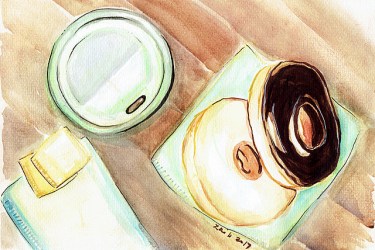 coffee and doughnuts